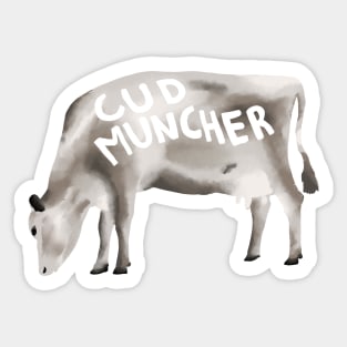 Cow Graffiti - Cud Muncher - Worzel Gummidge Sticker